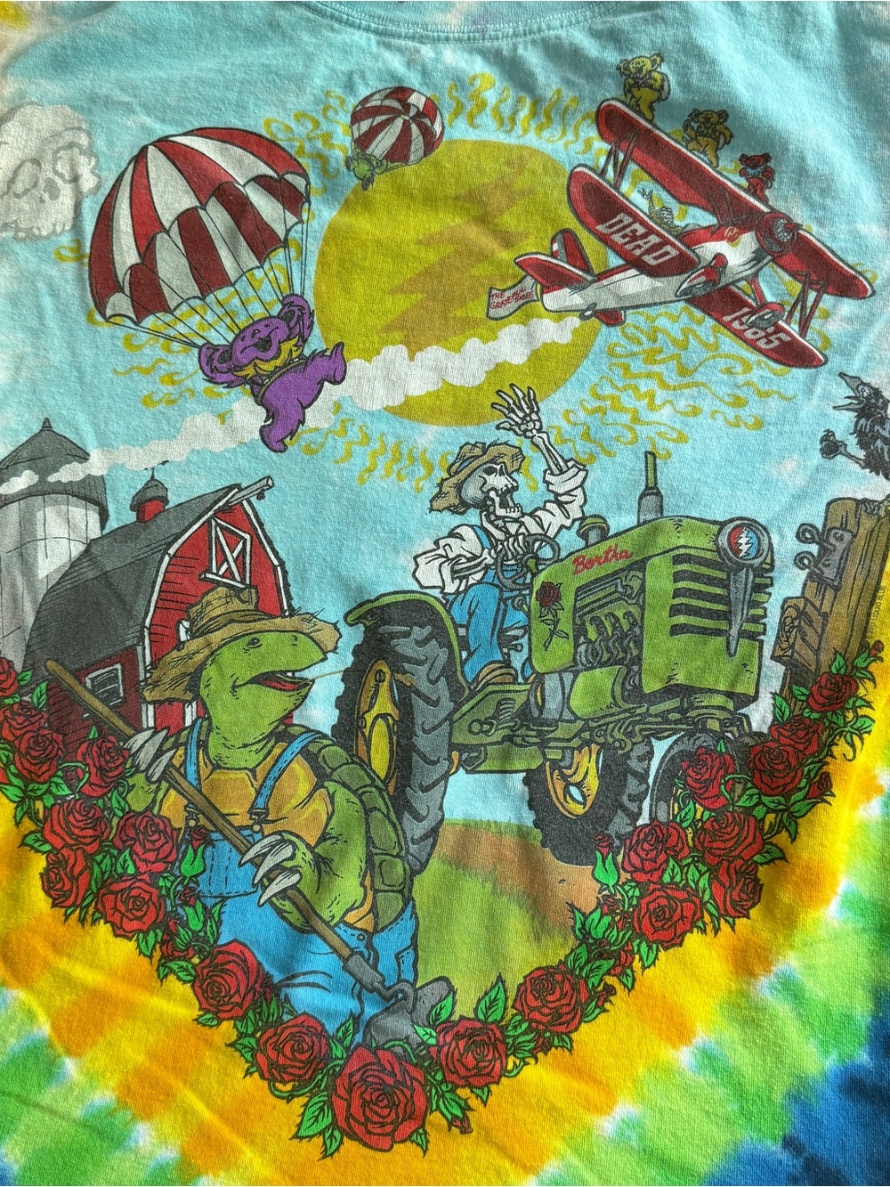 2011 Grateful Dead “The Grateful Skies” tie-dye long sleeve, 22” × 26” - Picture 5 of 9